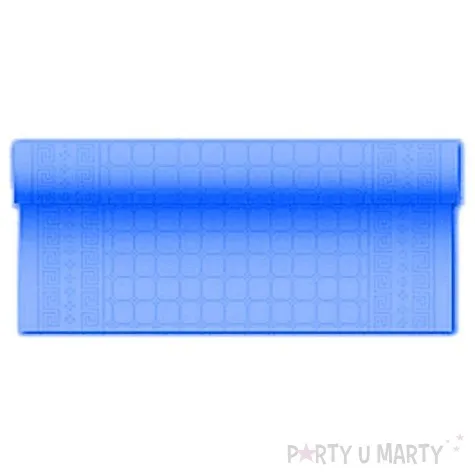 obrus papierowy kratka niebieski 1 2 x 6 m