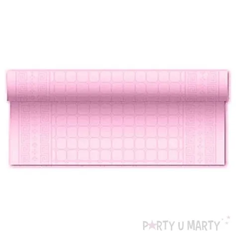 obrus papierowy kratka rozowy 1 2 x 6 m