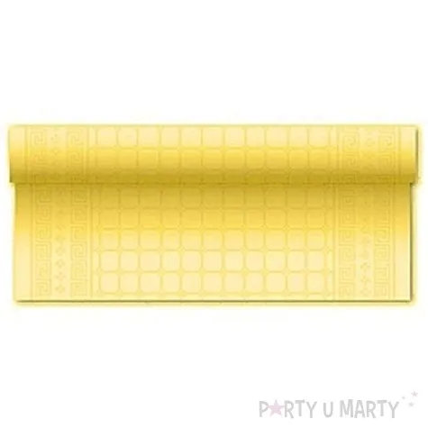 obrus papierowy kratka zolty 1 2 x 6 m