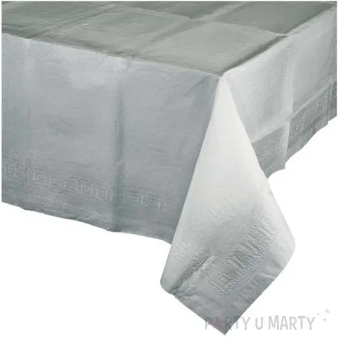obrus papierowy premium srebrny amscan 274 x 137 cm
