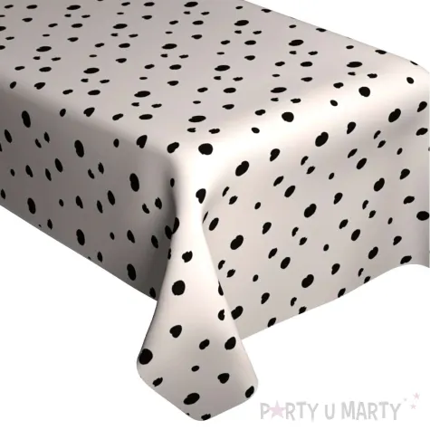 obrus w kropki dalmatynczyka na imprezy urodzinowe i inne okazje