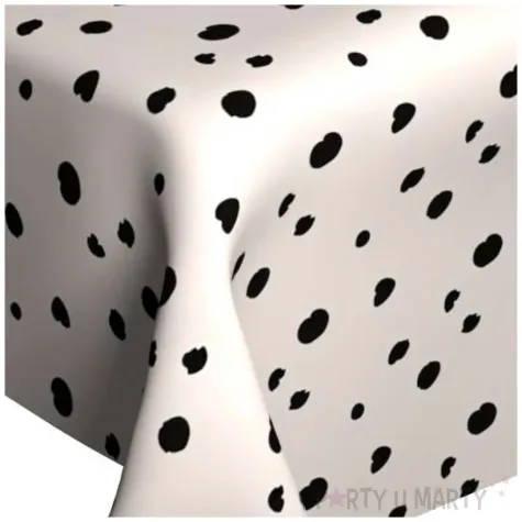 obrus w kropki dalmatynczyka na imprezy urodzinowe i inne okazje