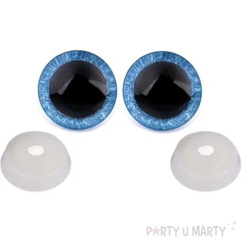 oczka bezpieczne brokatowe niebieskie stoklasa 20 mm 2 szt