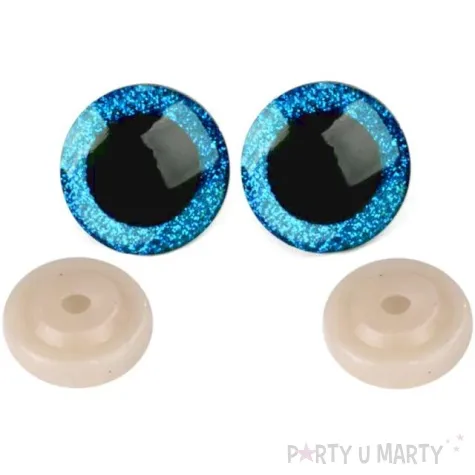 oczka bezpieczne brokatowe niebieskie stoklasa 25 mm 2 szt