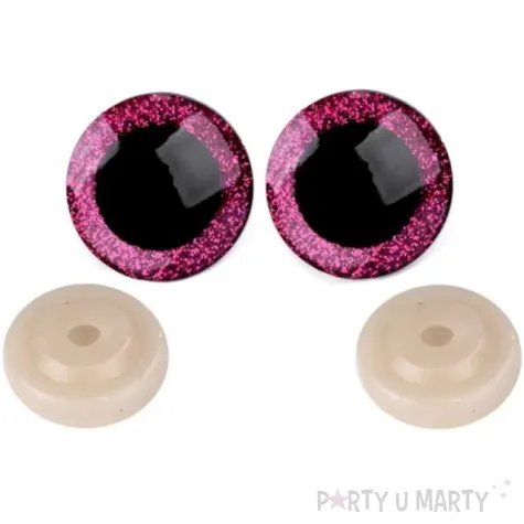 oczka bezpieczne brokatowe rozowe stoklasa 25 mm 2 szt