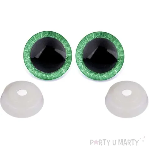 oczka bezpieczne brokatowe zielone stoklasa 20 mm 2 szt