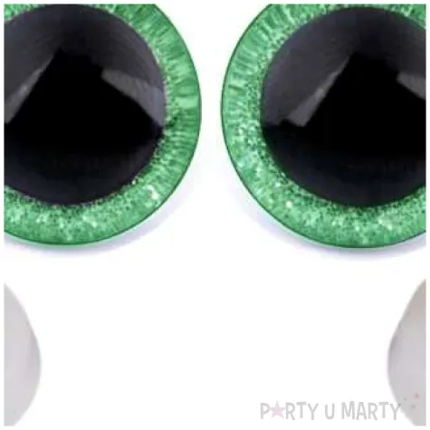 oczka bezpieczne brokatowe zielone stoklasa 20 mm 2 szt