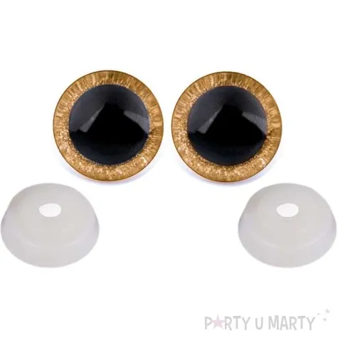 oczka bezpieczne brokatowe zlote stoklasa 20 mm 2 szt