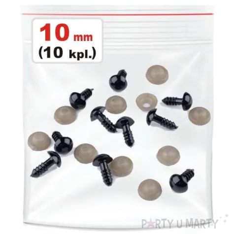 oczka bezpieczne classic czarne stoklasa 10 mm 10 kpl