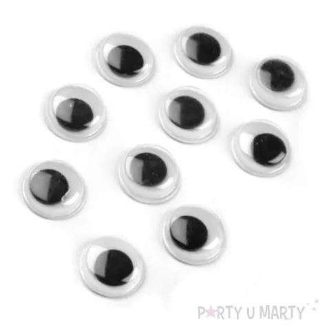 oczka samoprzylepne ruchome czarny 6 mm 10 szt