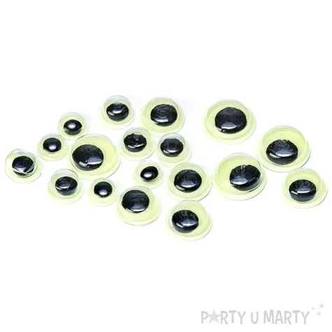 oczka samoprzylepne ruchome i swiecace w ciemnosci brewis 7 12 mm 20 szt