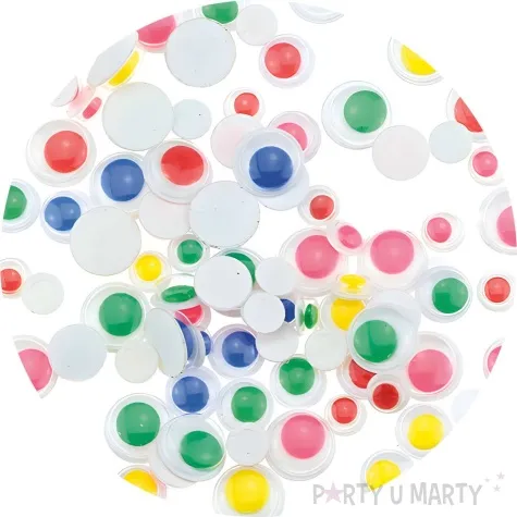 oczka samoprzylepne ruchome z kolorowa zrenica mix brewis 6 mm 60 szt