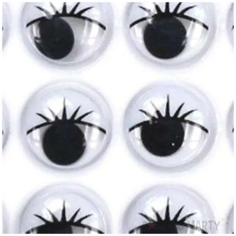 oczka samoprzylepne ruchome z rzesami titanum 15 mm 24 szt