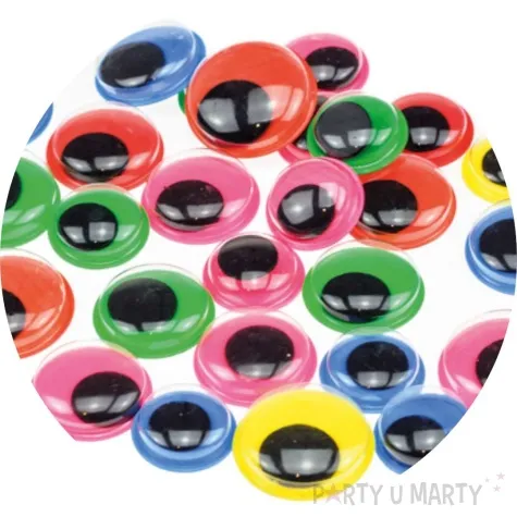 oczka samoprzylepne ruchome ze zrenicami mix brewis 12 16 mm 44 szt