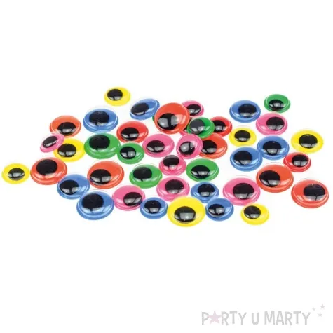 oczka samoprzylepne ruchome ze zrenicami mix brewis 12 16 mm 44 szt