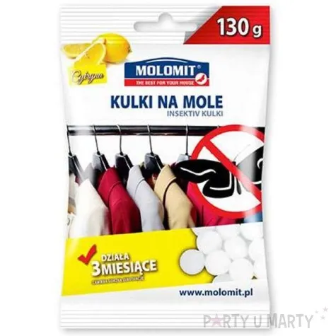 odstraszacz na mole kulki cytrynowe molomit 130g