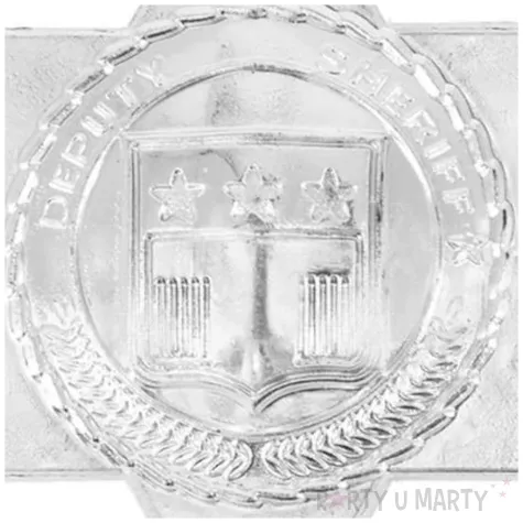 odznaka gwiazda szeryfa srebrny partypal 8 cm