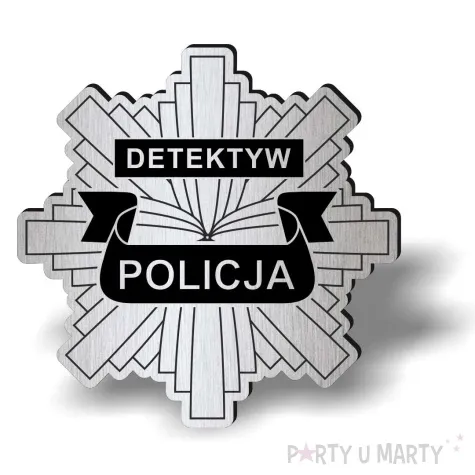 odznaka policja detektyw srebrna 6 cm