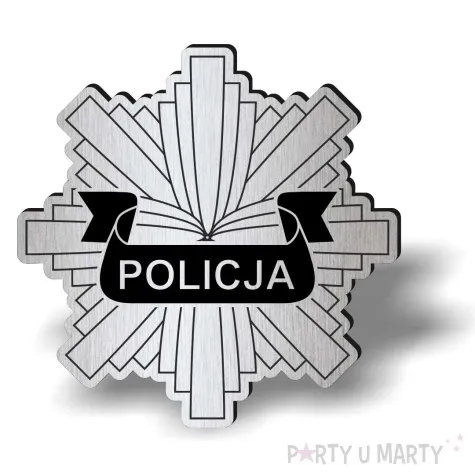 odznaka policja srebrna 6 cm