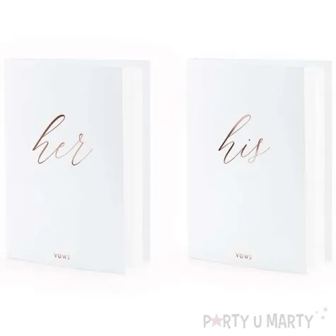 okladki na przysiegi his her biale partydeco 15x11 cm 2 szt