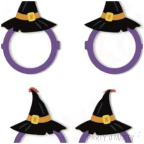 okulary halloweenowe kapelusze wiedzmy fioletowe 3 szt