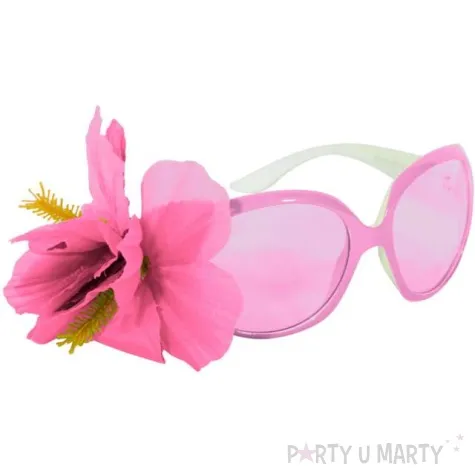 okulary kwiatek rozowe folat