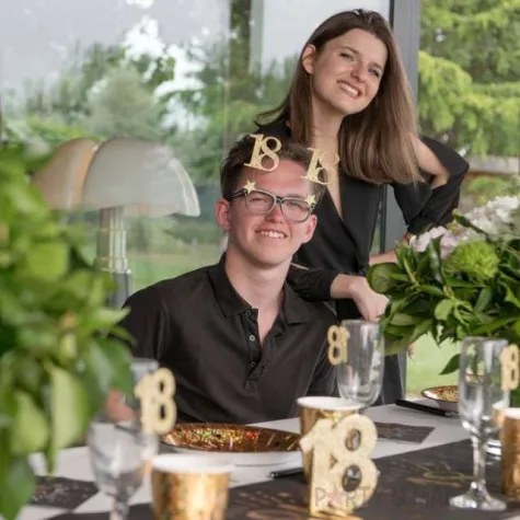 okulary party 30 urodziny czarno zlote santex