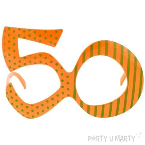 okulary party 50 urodziny pomaranczowe godan