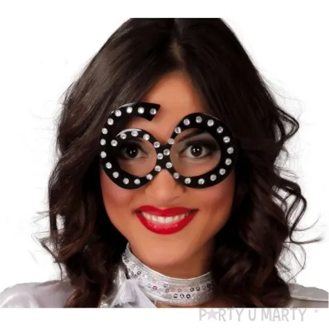 okulary party 60 urodziny czarny guirca