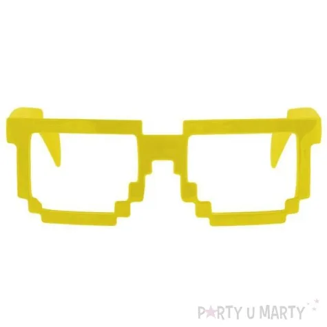 okulary party 8 bit pixel zolte godan