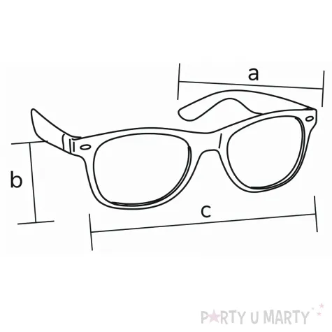 okulary party 80 urodziny glamour czarno zloty