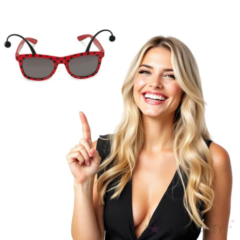 okulary party biedronka czerwone fries