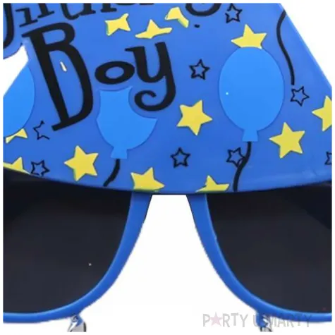okulary party birtday boy z wasem niebieski tamipol