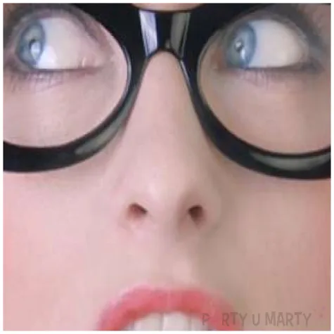 okulary party black czarne