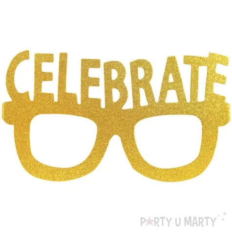 okulary party celebrate brokatowe zloty arpex 4 szt