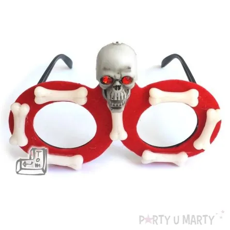 okulary party czaszka
