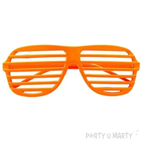 okulary party disco pomaranczowe widmann