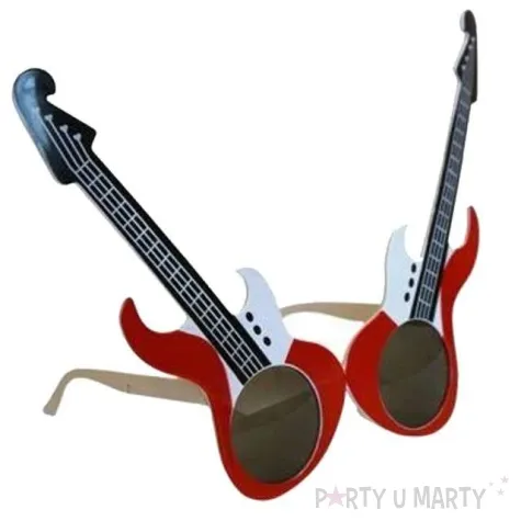 okulary party elektryczne gitary czerwone tamipol
