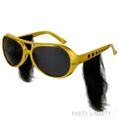 okulary party elvis z bakami zlote partypal