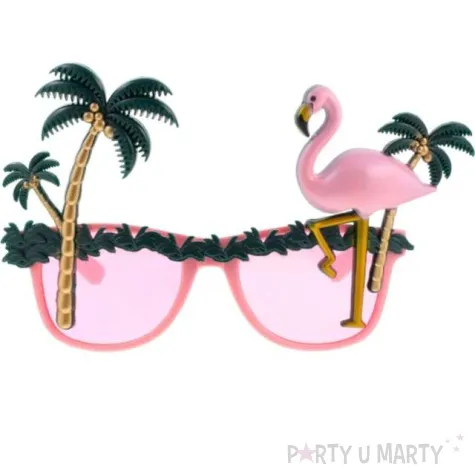 okulary party flaming i palmy rozowy godan