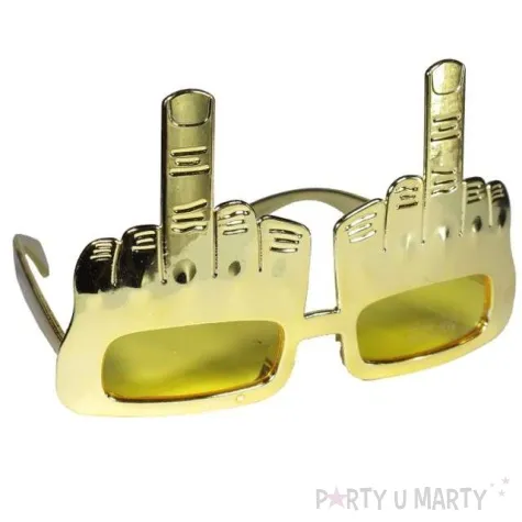 okulary party fuck you zlote tamipol