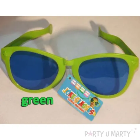 okulary party gigantyczne zielone