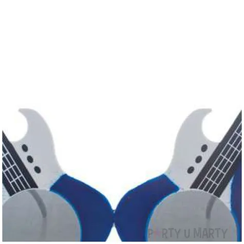 okulary party gitary niebieskie funny fashion