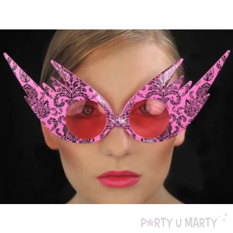 okulary party glamour rozowe