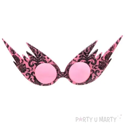 okulary party glamour rozowe