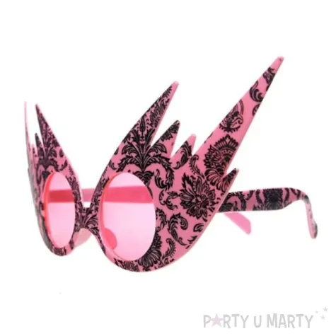 okulary party glamour rozowe