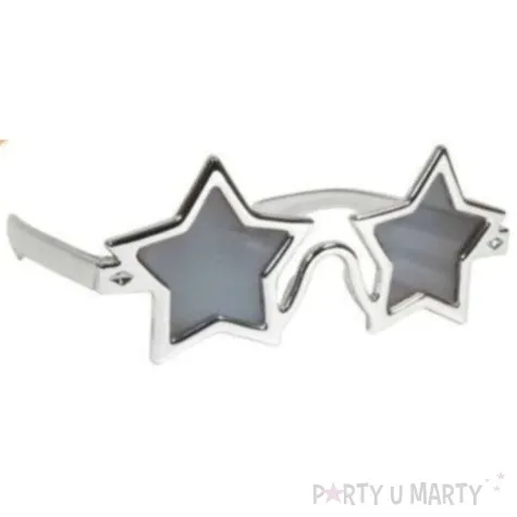 okulary party gwiazda muzyczna srebrne smiffys