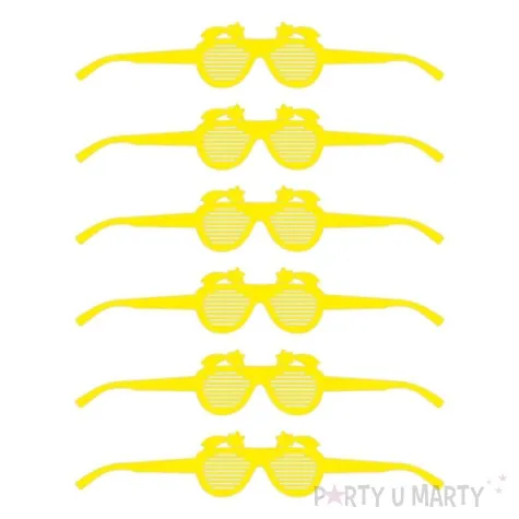 okulary party gwiazdy betlejemskie papierowe 6 szt