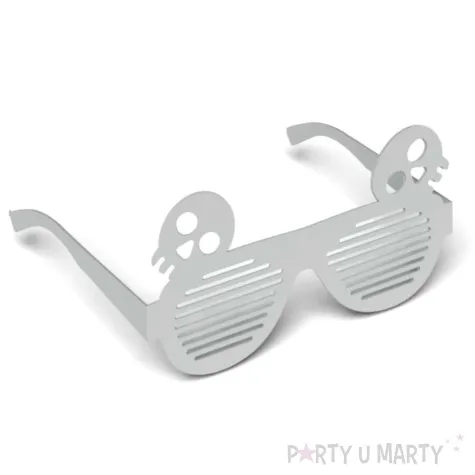 okulary party halloween czaszki papierowe 6 szt