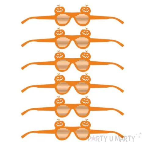 okulary party halloween dynie papierowe 6 szt